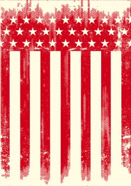American Style red poster clipart