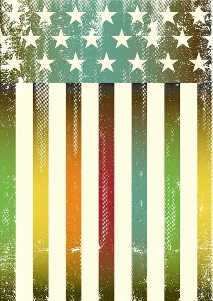 Vícebarevná texturovaná americká vlajka — Stockový vektor