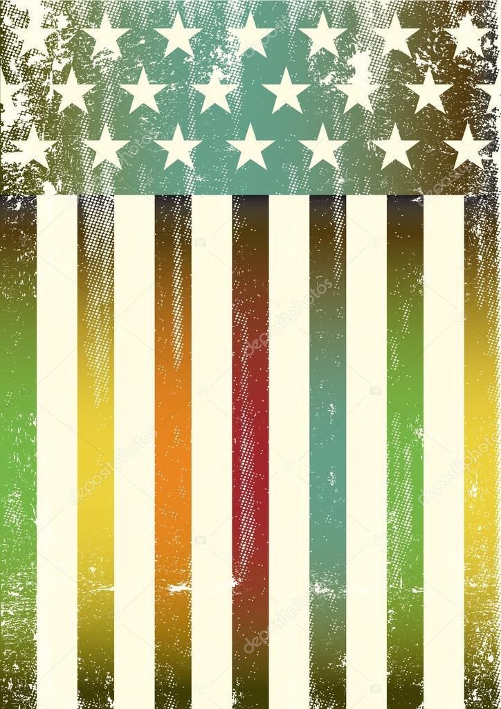 Multicolor textured american flag