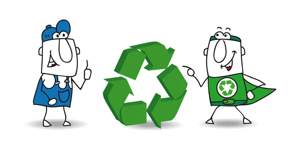 Le panneau de recyclage — Image vectorielle
