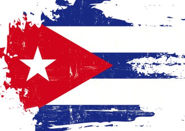 Scratched Cuban Flag clipart