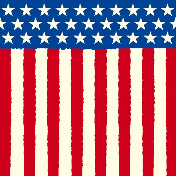 Bandera cuadrada americana — Vector de stock