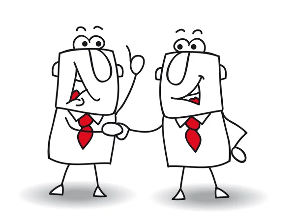 Two businessmen shaking hands. — Stock Vector