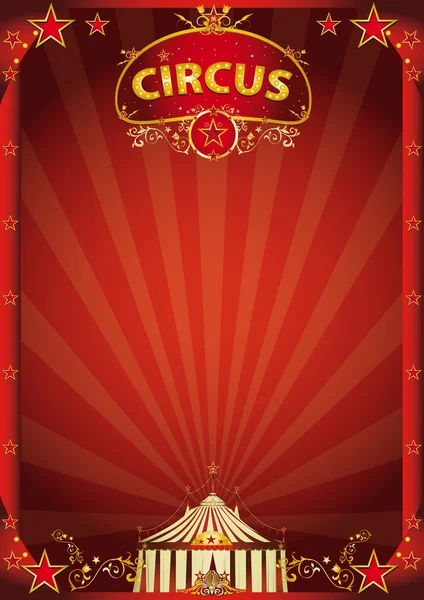 Cirque rouge fantastique — Image vectorielle