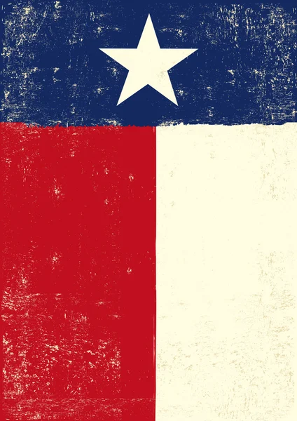 Texas grunge vlajka — Stockový vektor