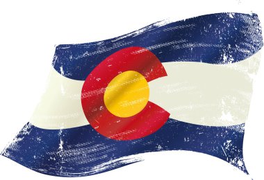 Colorado grunge flag clipart