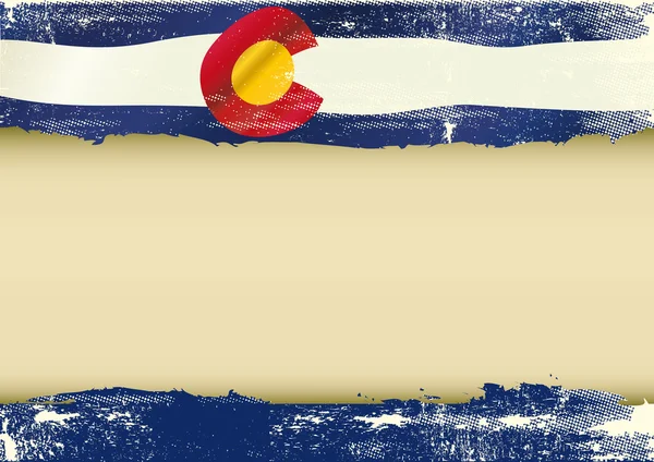 Colorado horizontal scratched flag — Stock Vector