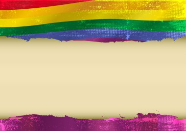 Gay horizontal scratched flag clipart