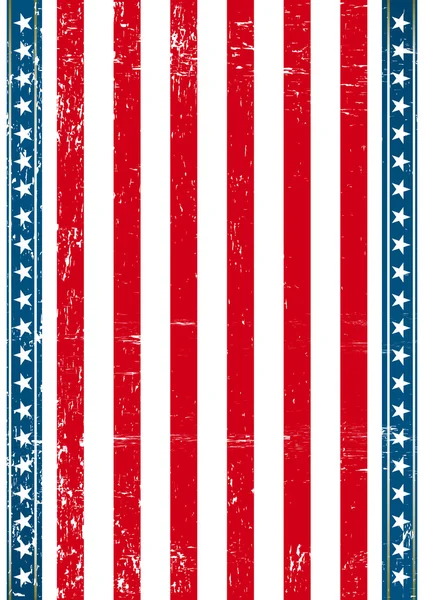 Bandeira vertical antiga americana — Vetor de Stock