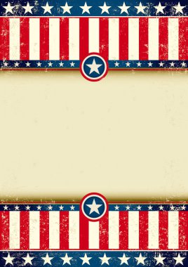 US flag scratched clipart