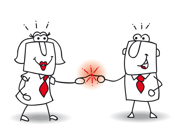 business people  have a good feeling.