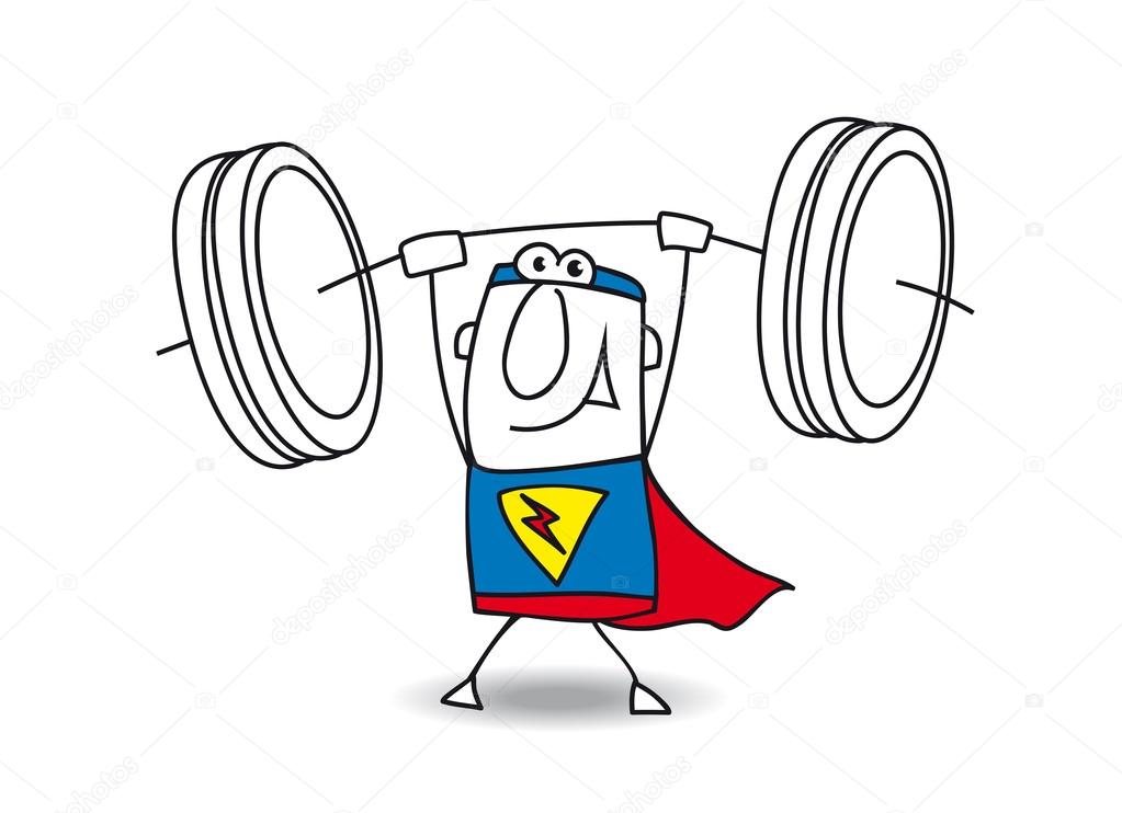 Superhero weight lifter