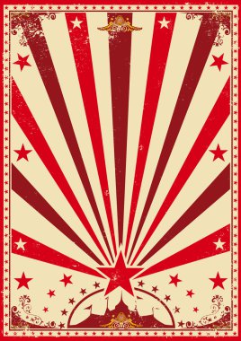 sirk vintage kırmızı poster