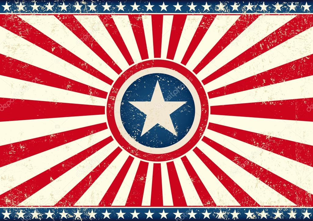 US sunbeams star horizontal flag