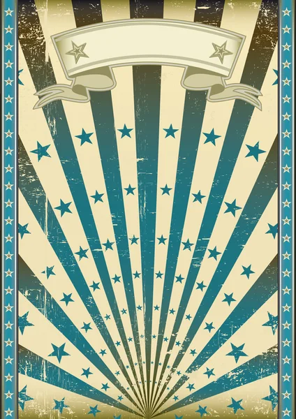 グランジの旗青い太陽光線 — ストックベクタ