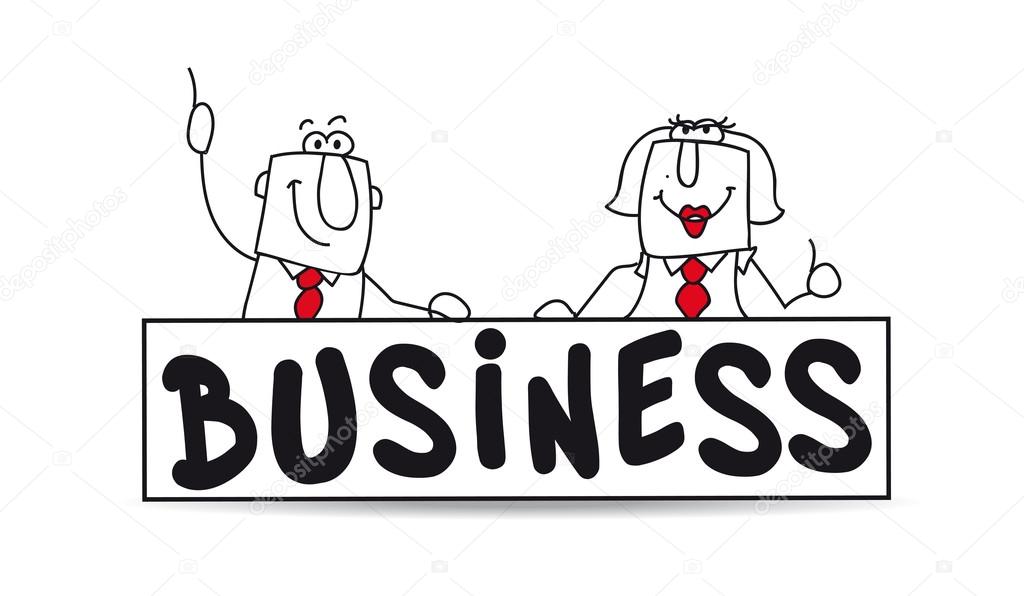 businessman and the businesswoman with 