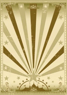 sirk vintage kahverengi poster