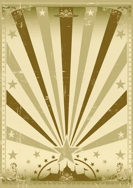 Circus vintage bruin poster — Stockvector