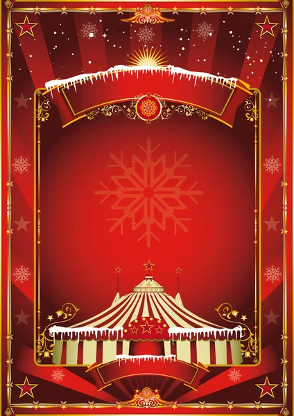 Fondo circo de Navidad — Vector de stock