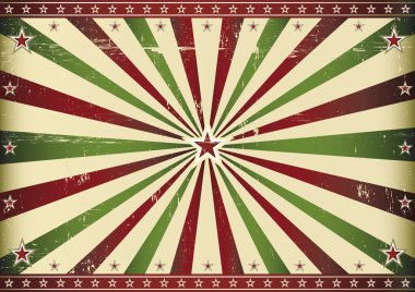 Kırmızı ve yeşil retro sunbeam