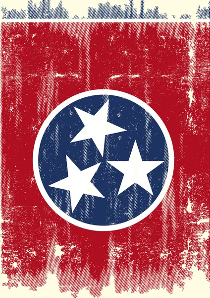 Bandeira Suja de Tennesse —  Vetores de Stock