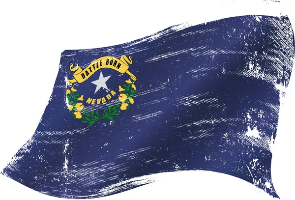 内华达州 grunge 国旗 — 图库矢量图片