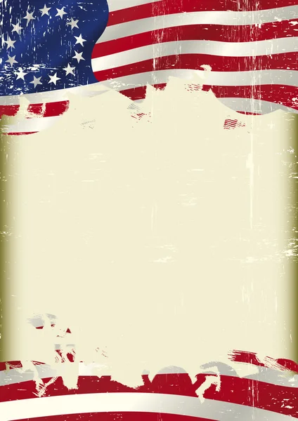 Betsy Ross Flag grunge achtergrond — Stockvector