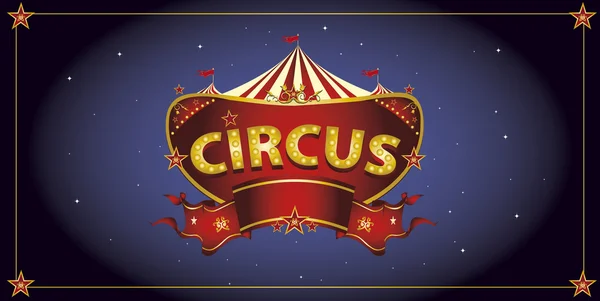 Segno di circo notturno — Vettoriale Stock