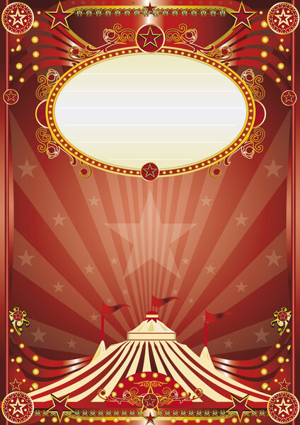 Red magic circus background