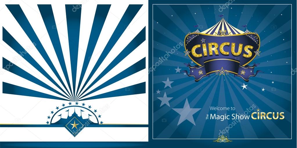 circus Blue greeting card