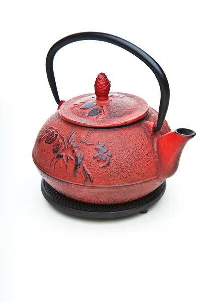 Red China teapot — Stock Photo, Image