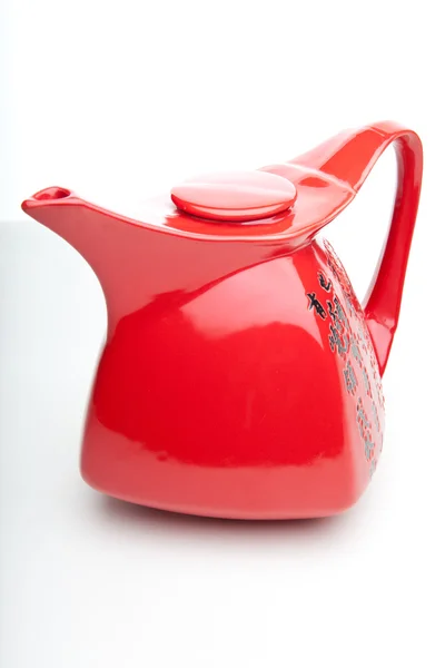 Red China teapot — Stock Photo, Image