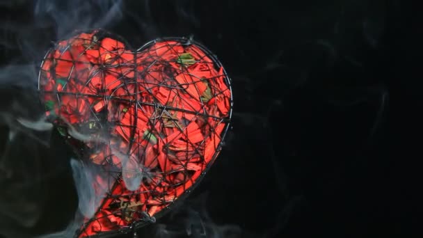 Imagini Fundal Întunecat Fum Inimă — Videoclip de stoc