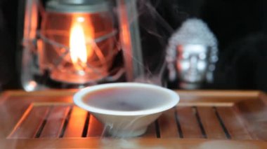 Buddha kafasının çay fincanı görüntüsü.