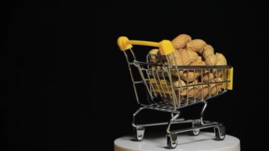 footage of peanut trolley dark background 