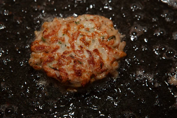 Imagen Fondo Aceite Chuleta Carne —  Fotos de Stock