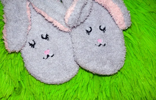 Image Bunny Socks Background — Stock Photo, Image