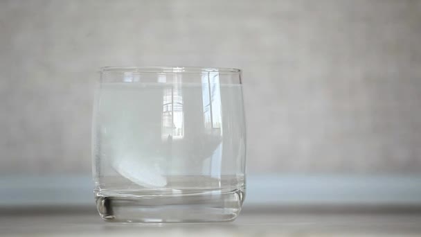 Footage Water Glass Pill — Stock Video