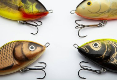 Balık yemi beyaz arkaplan resmi 