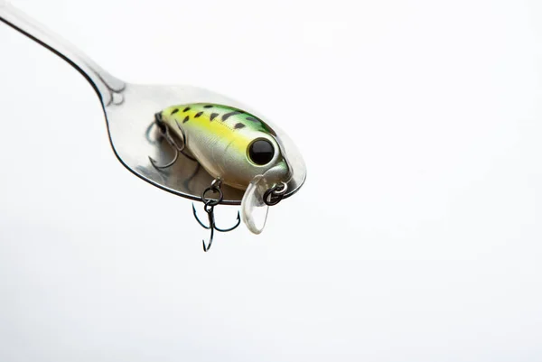 Image Fishing Bait Spoon White Background — Stock Photo, Image