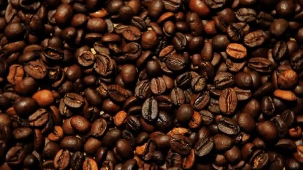 Beeldmateriaal Van Granen Koffie Achtergrond — Stockvideo