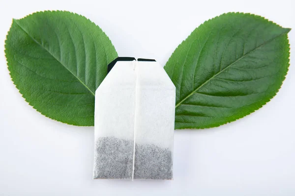 Image Tea Pocket Leaf White Background — Stock Photo, Image