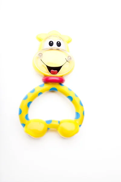 Plastic rattle giraffe — Stock Photo, Image