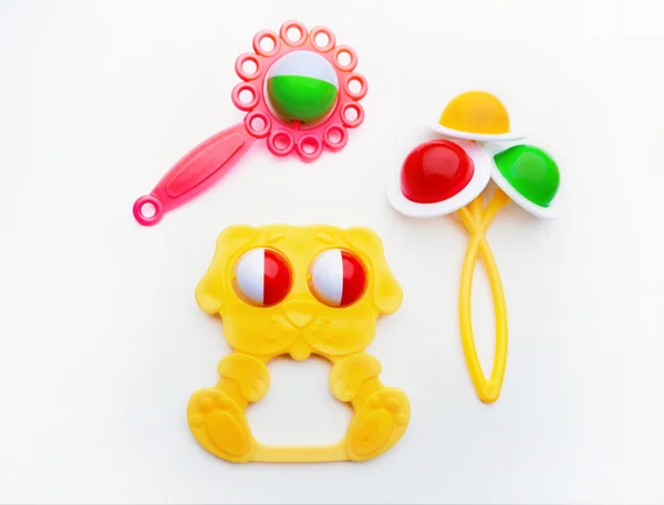 Children plastic rattle — Stock Photo, Image