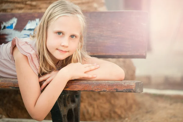 Holiday. Young Girl Rest — Stock Photo, Image