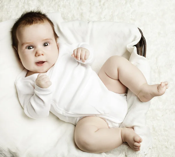 Glückliches Baby, Draufsicht — Stockfoto