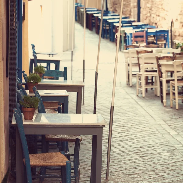 Retro kafede Yunanistan Crete, Yunanistan izlenimleri — Stok fotoğraf