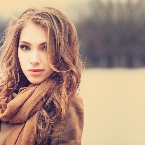 Gentle portrait of a beautiful redhead girl — Stock Photo, Image