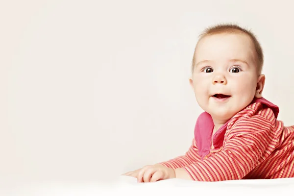 Baby. Funny Small Baby on Background (6 months old) — Stock Photo, Image