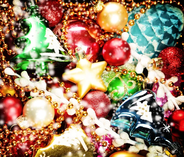 Різдвяний барвистий фон. Різдво і Новий рік прикраси — стокове фото